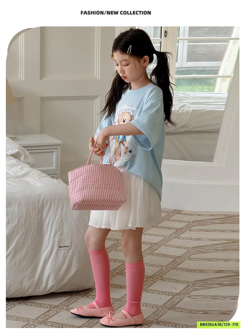 ÁO HỒNG GẤU MIX CV VOAN