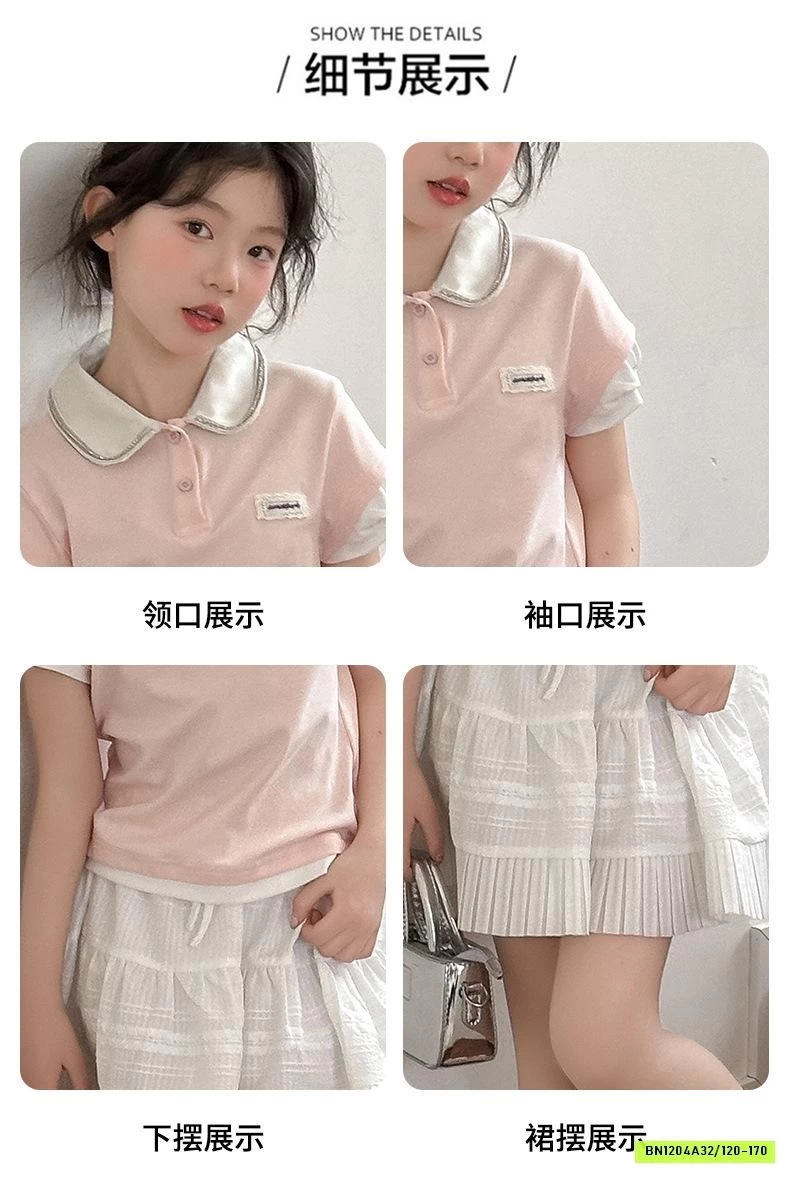 POLO HỒNG MIX CV TRẮNG