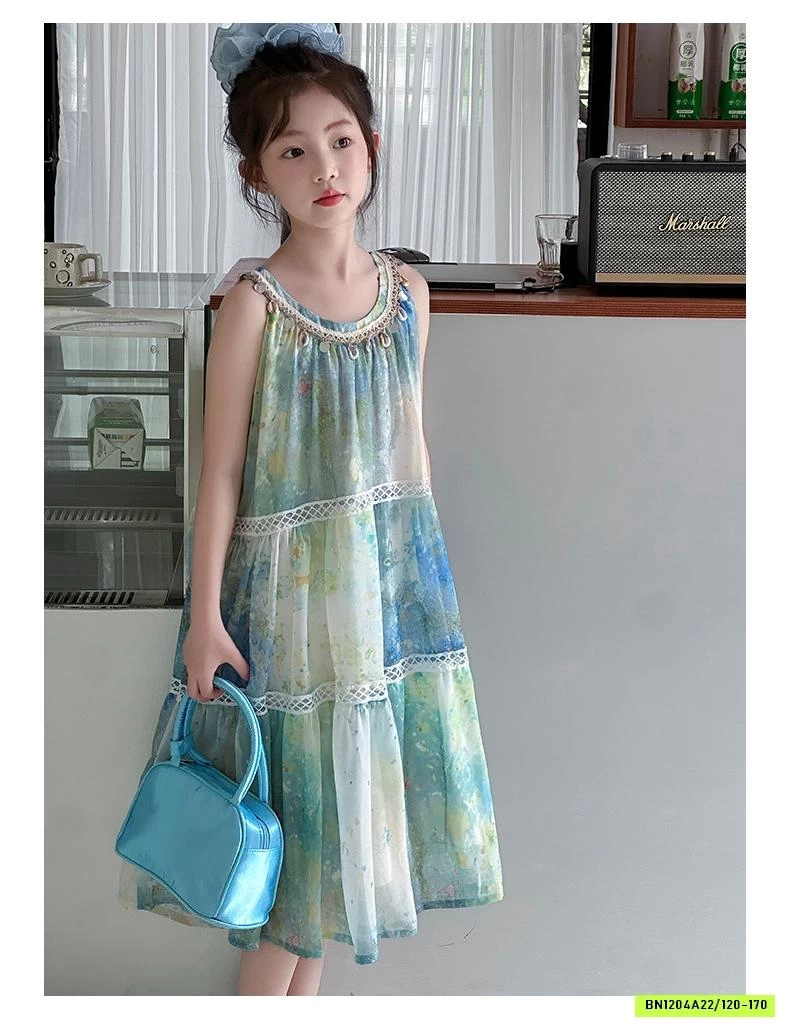 ĐẦM VOAN HOA CỔ YẾM