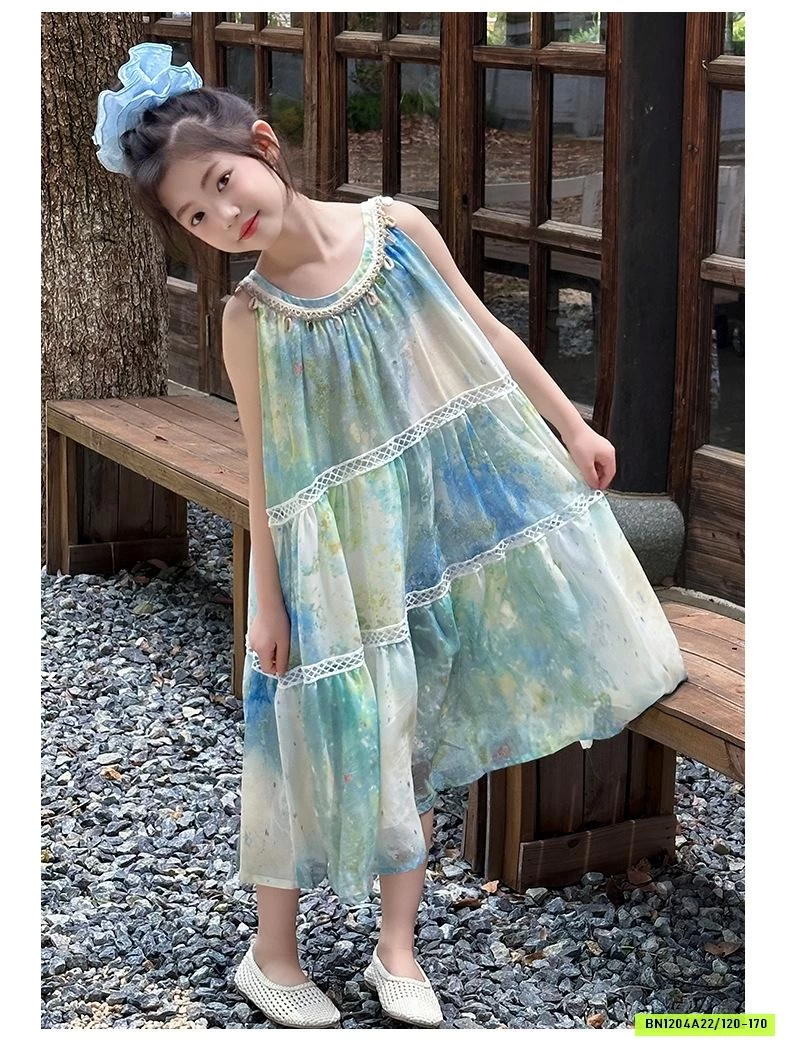 ĐẦM VOAN HOA CỔ YẾM