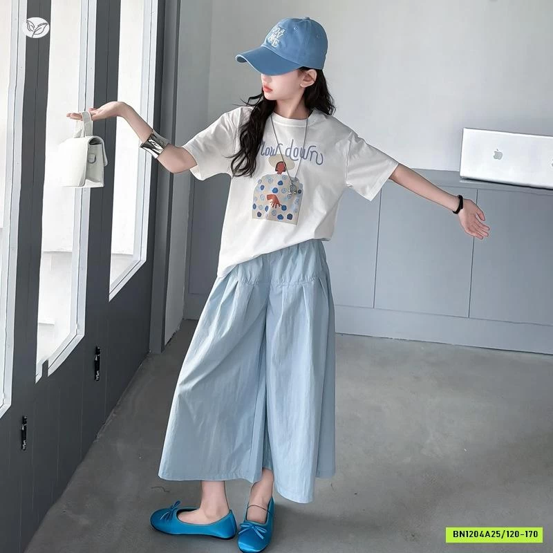 ÁO THUN MIX QUẦN ỐNG RỘNG