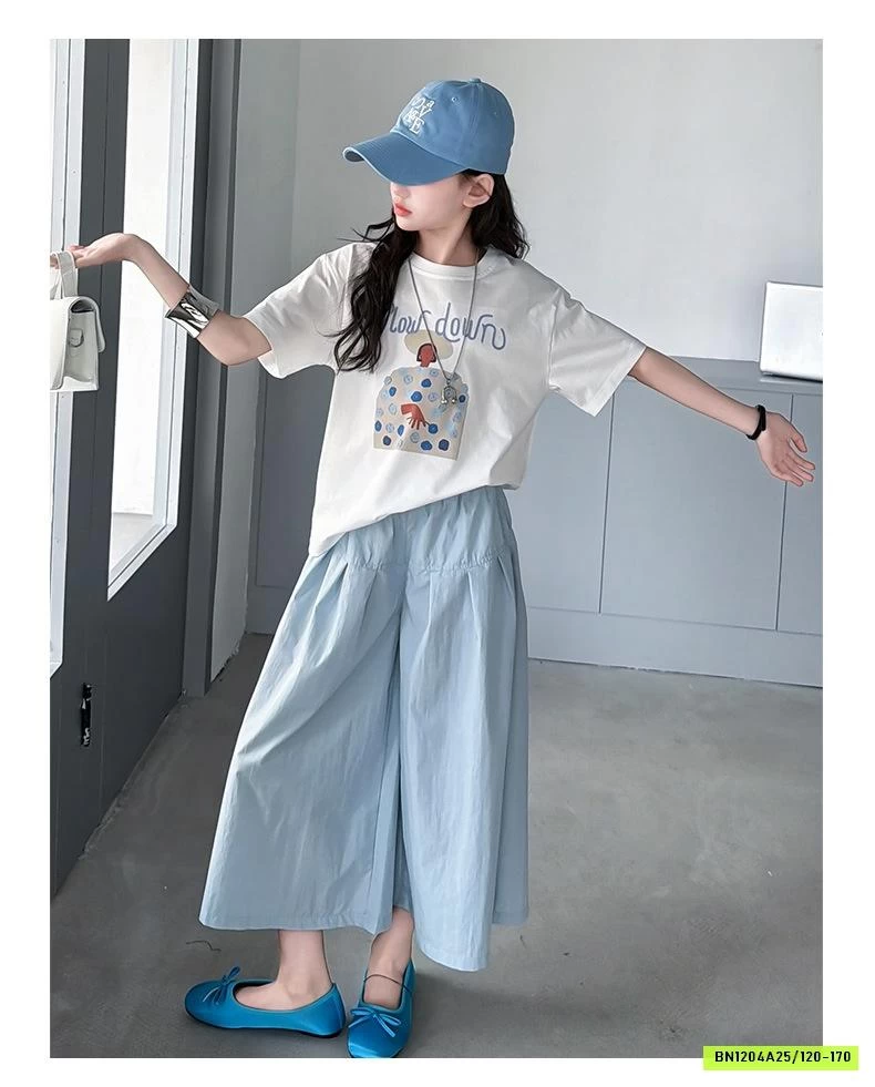 ÁO THUN MIX QUẦN ỐNG RỘNG