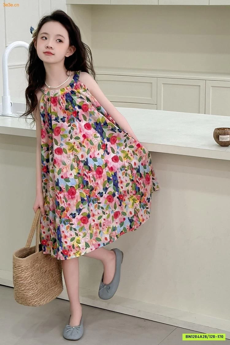 ĐẦM MAXI HOA CỔ YẾM