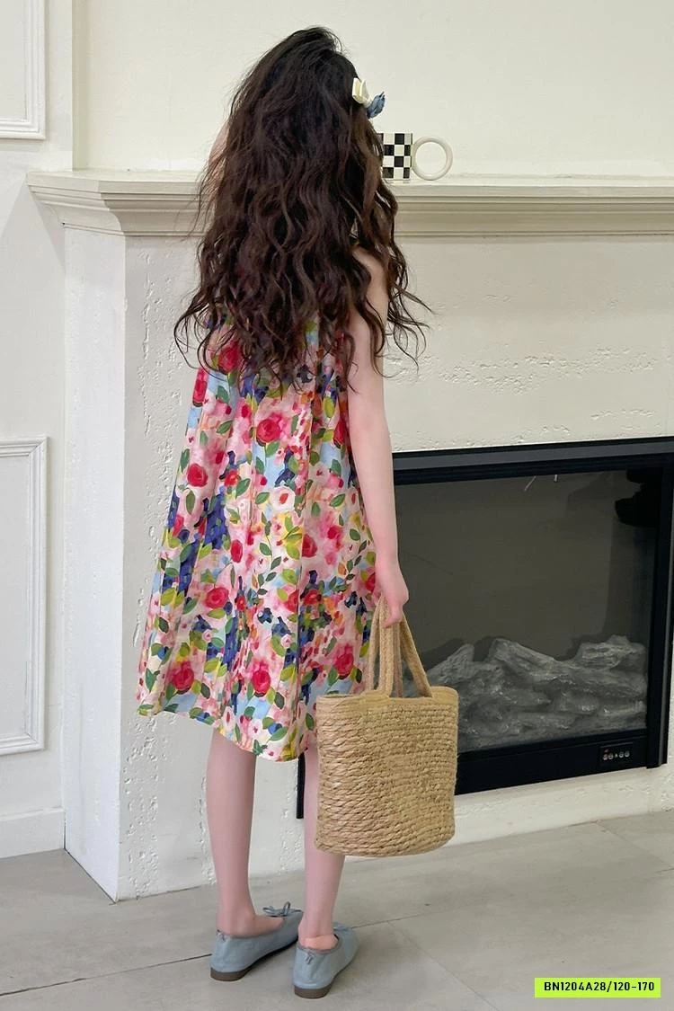 ĐẦM MAXI HOA CỔ YẾM