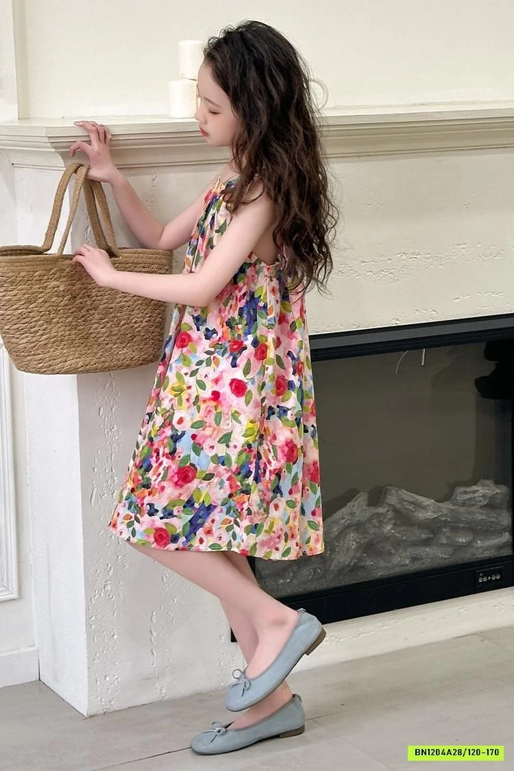 ĐẦM MAXI HOA CỔ YẾM