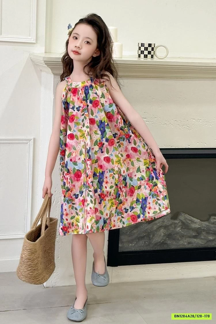 ĐẦM MAXI HOA CỔ YẾM