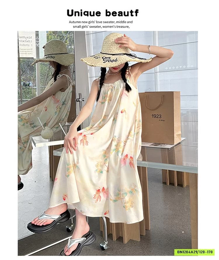 ĐẦM 2 DÂY KEM HOA NHÍ