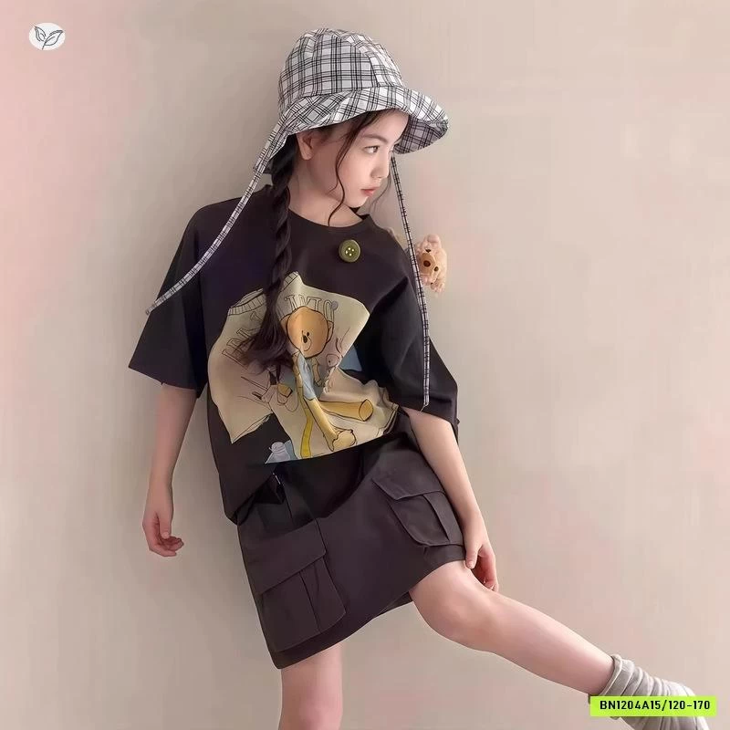 ÁO THUN GẤU MIX CV CHỮ A