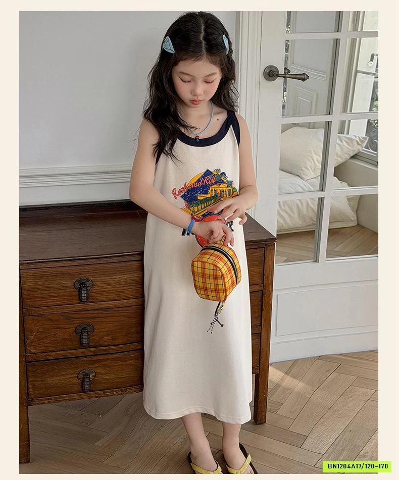 ĐẦM 2 DÂY HỌA TIẾT DÁNG DÀI