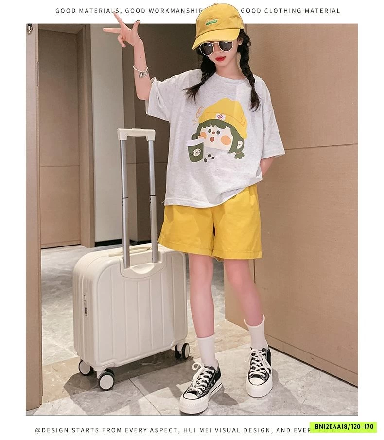 BỘ CÔ GÁI SHORT VÀNG