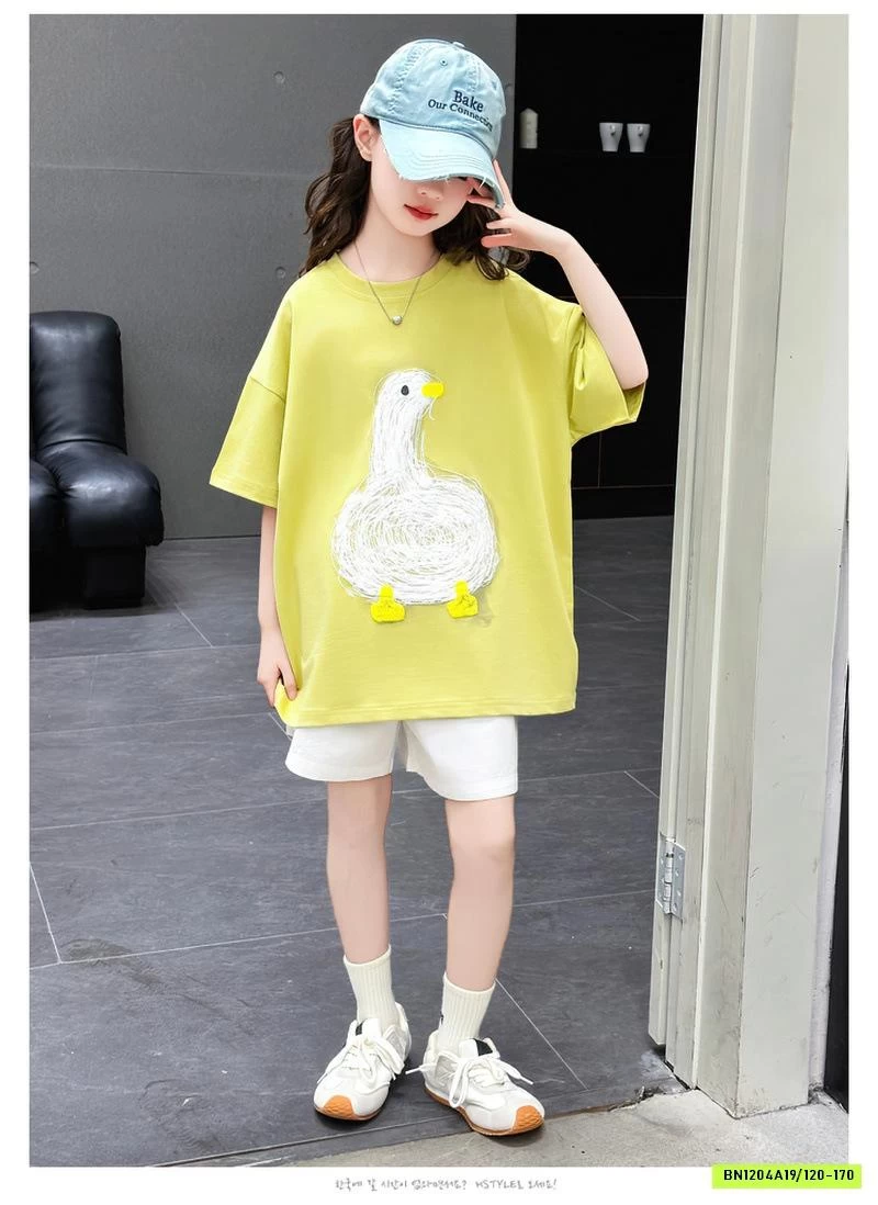 SÉT ÁO VỊT MIX SHORT TRẮNG