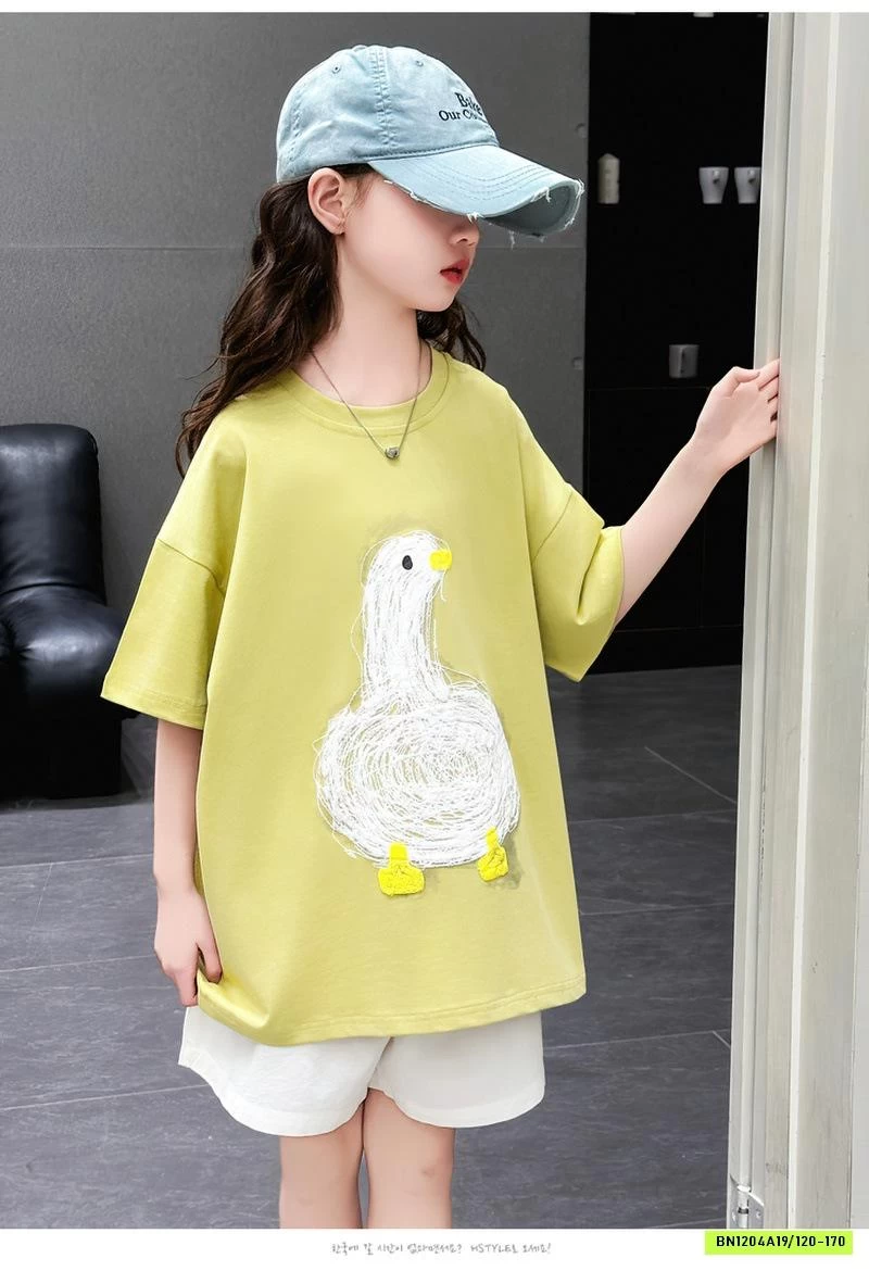 SÉT ÁO VỊT MIX SHORT TRẮNG