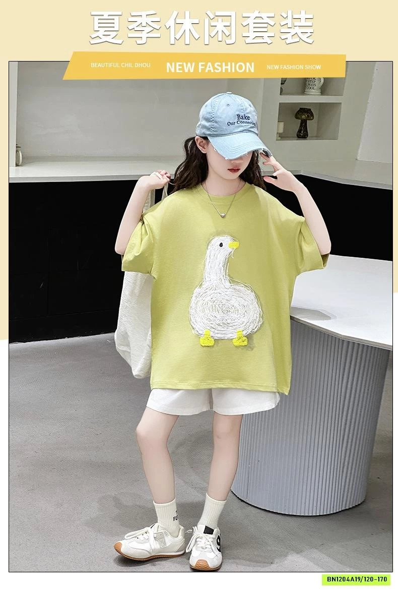 SÉT ÁO VỊT MIX SHORT TRẮNG