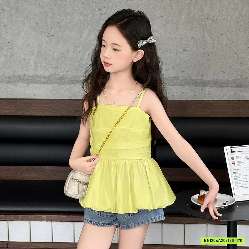 ÁO BÍ 2 DÂY MIX SHORT JEANS