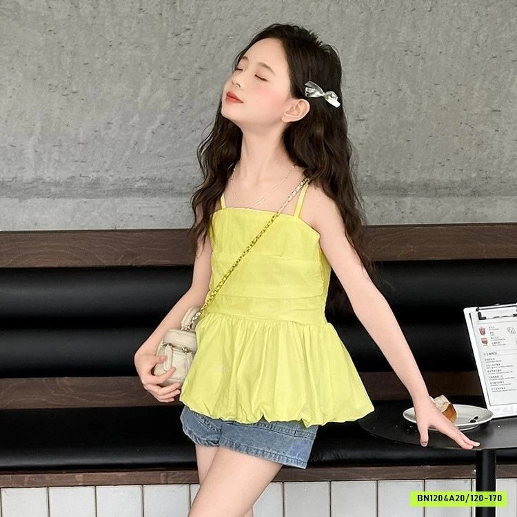 ÁO BÍ 2 DÂY MIX SHORT JEANS