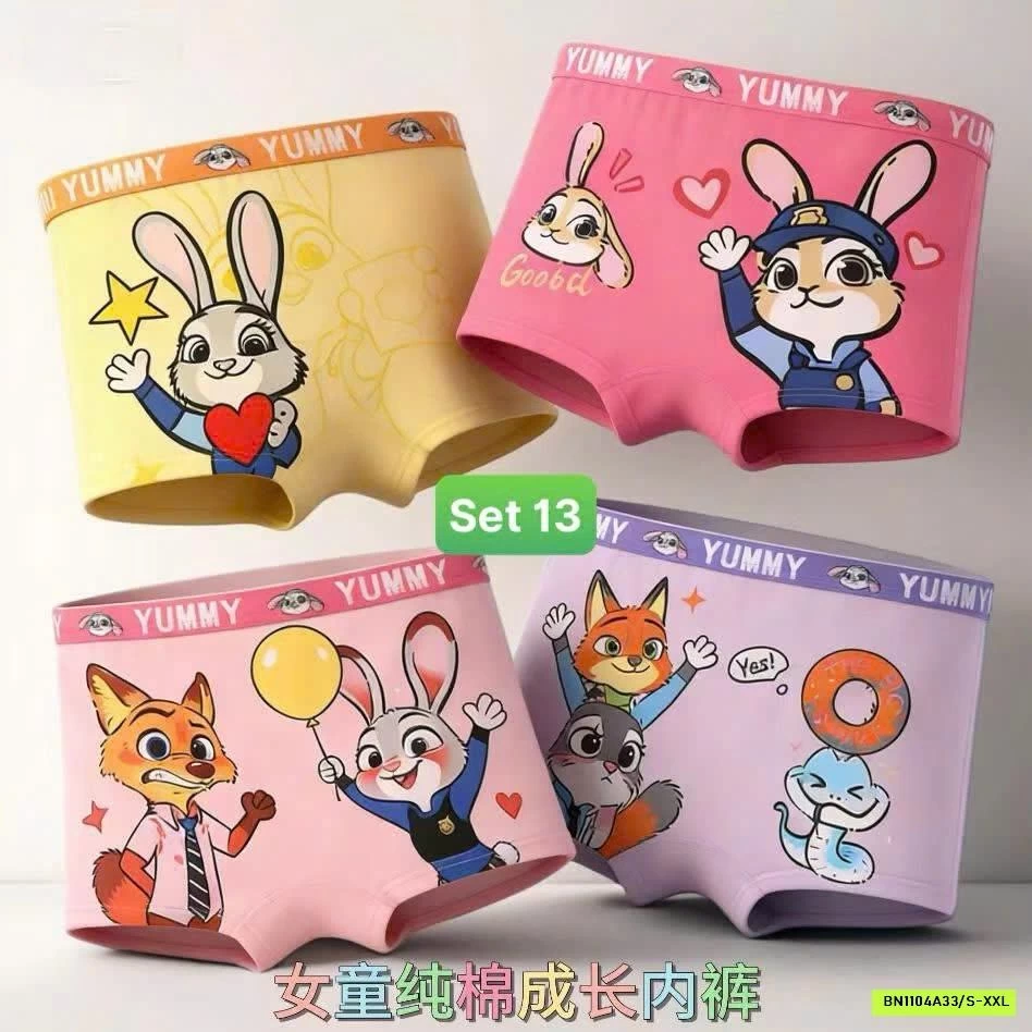 SÉT 4 QUẦN CHIP BÉ GÁI