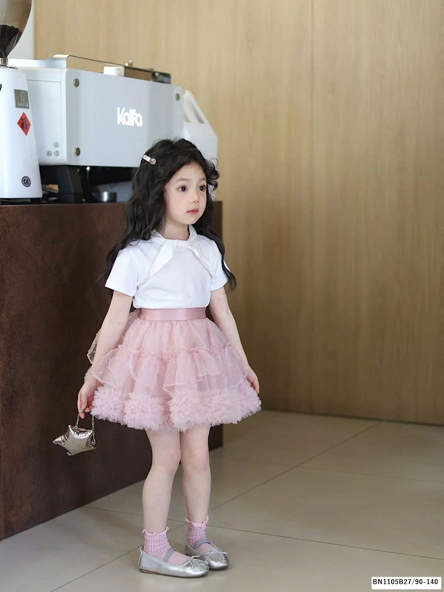 SET ÁO THUN MIX CHÂN VÁY TUTU HỒNG
