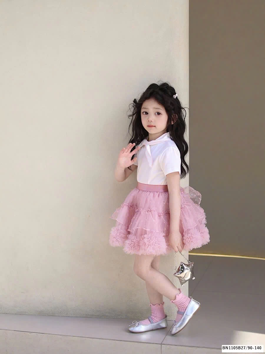 SET ÁO THUN MIX CHÂN VÁY TUTU HỒNG