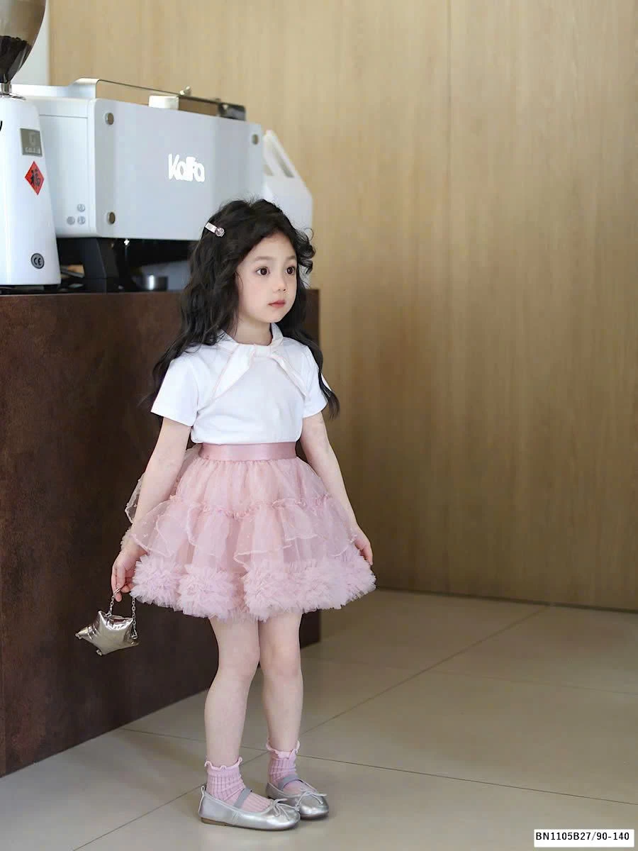 SET ÁO THUN MIX CHÂN VÁY TUTU HỒNG