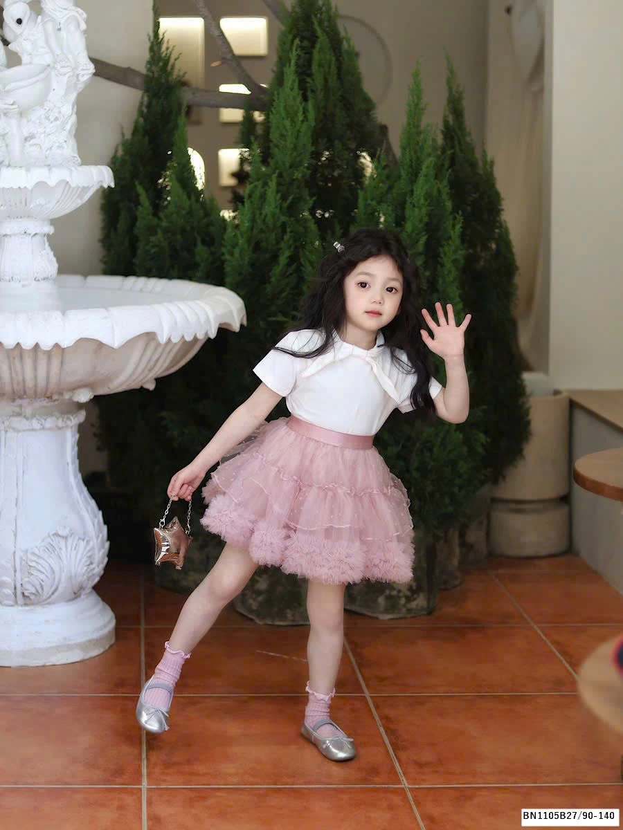 SET ÁO THUN MIX CHÂN VÁY TUTU HỒNG