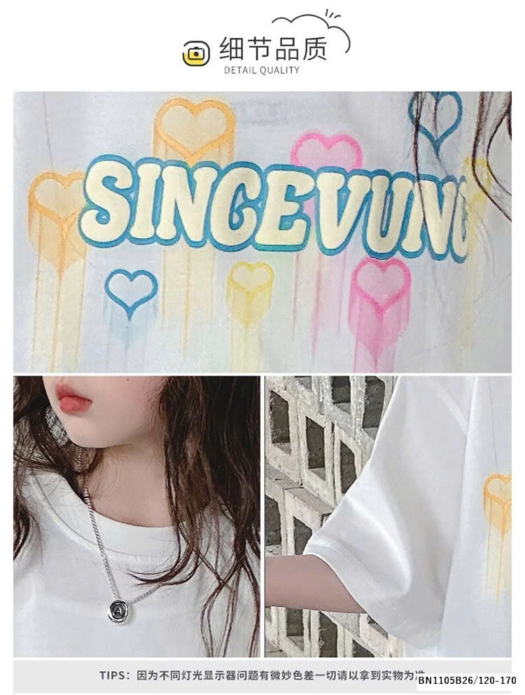 ÁO THUN TRÁI TIM SẮC MÀU