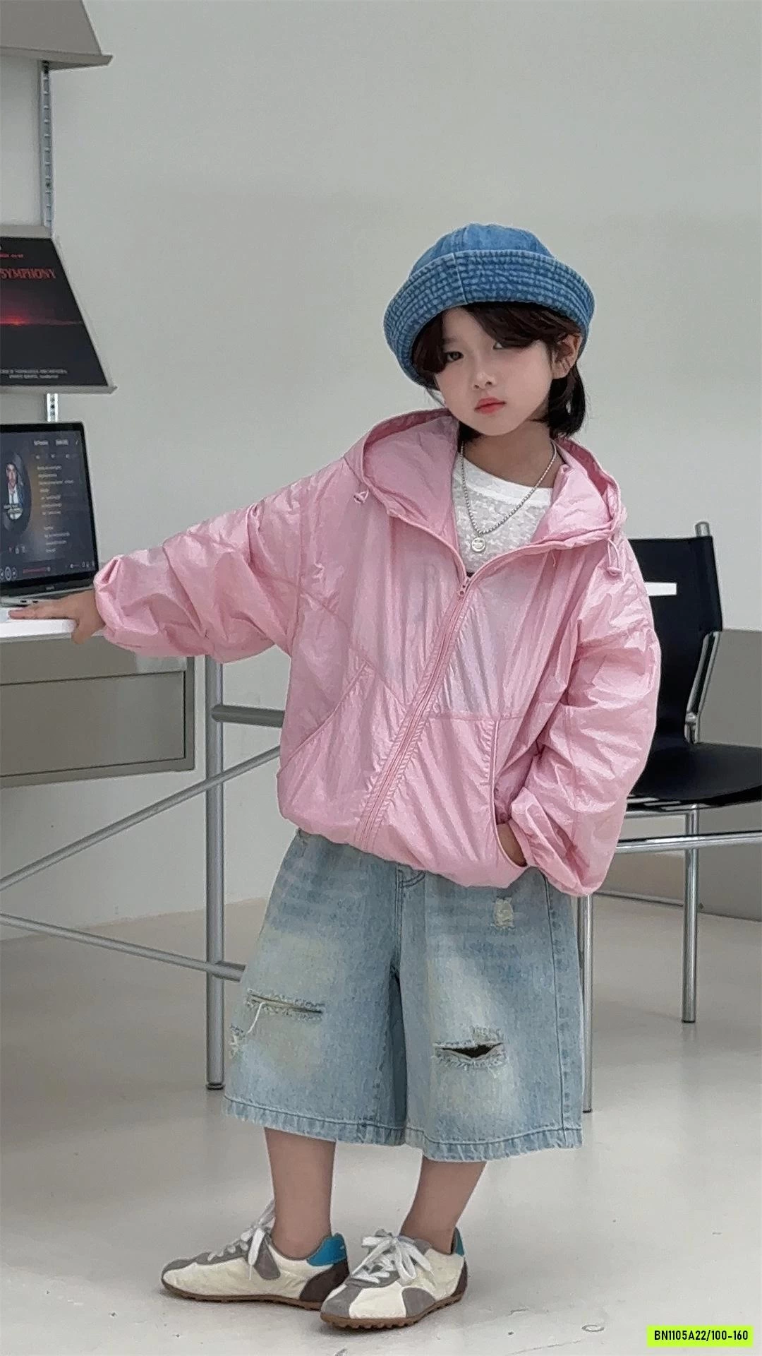 SHORT JEANS RÁCH GỐI CHEESE