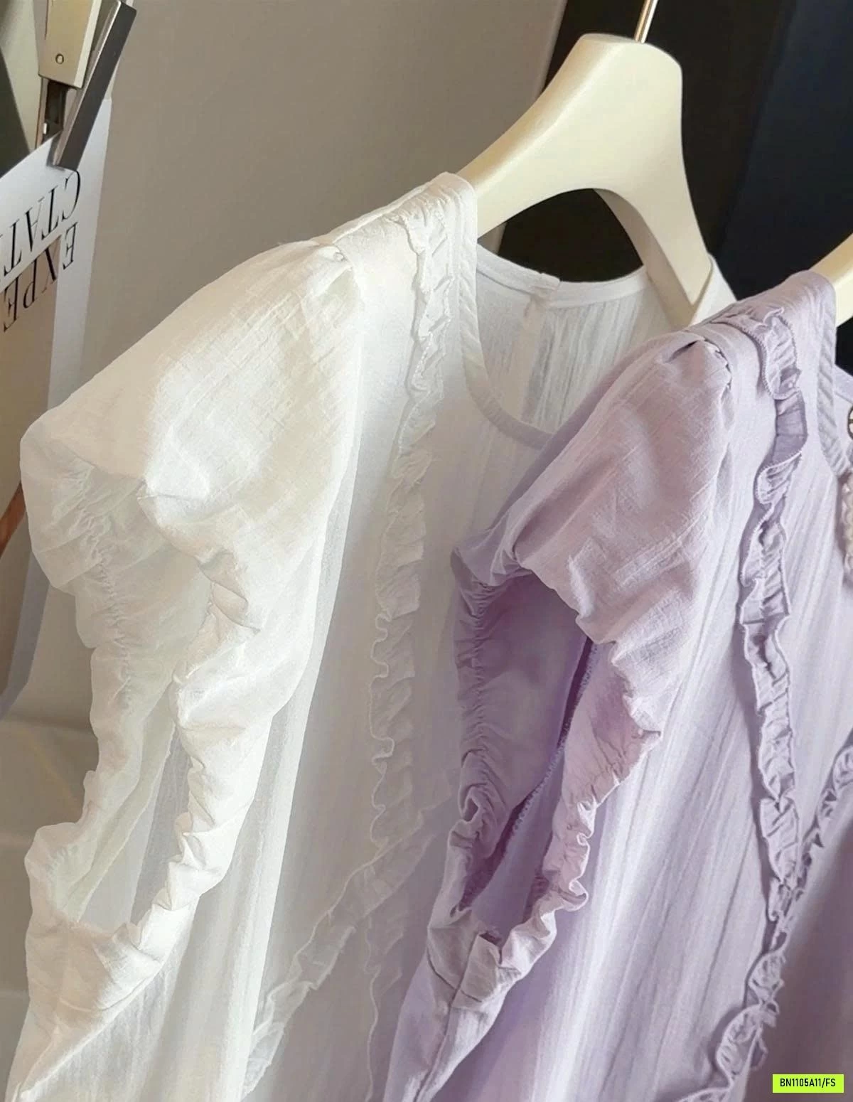 ÁO SƠ MI NGẮN TAY CỔ TRÒN KIỂU PHÁP ANNA