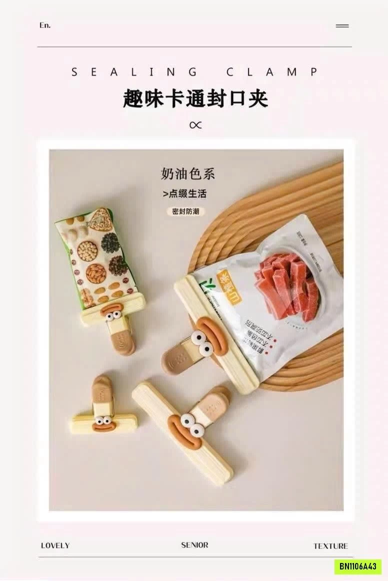 SET 20 CÁI KẸP MIỆNG TÚI "MẶT CƯỜI"