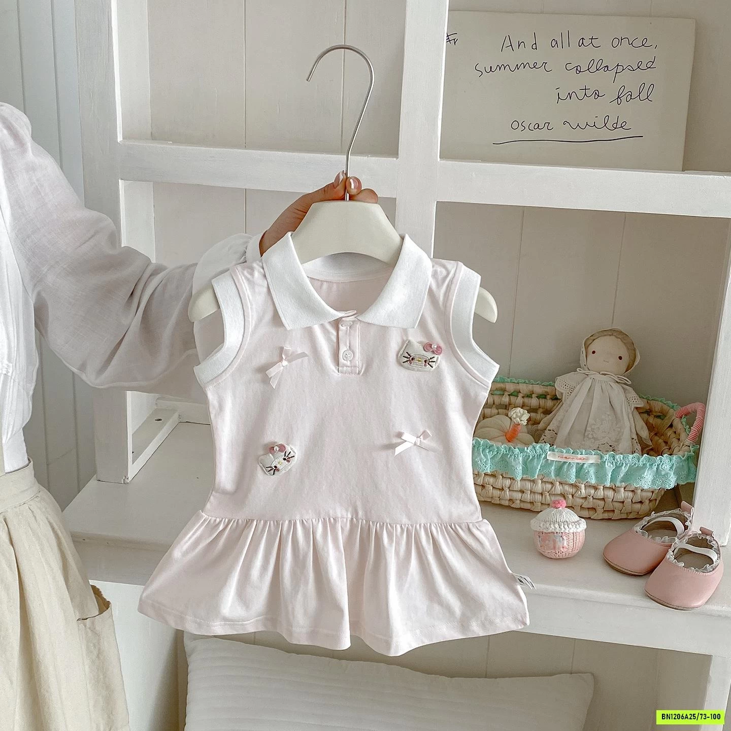 ĐẦM POLO THÊU ĐUÔI CÁ SZ NHÍ