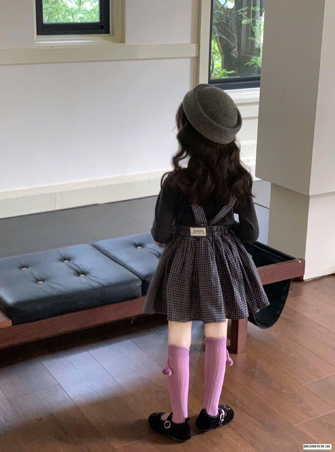 SET ÁO GIỮ NHIỆT MIX VÁY YẾM KẺ