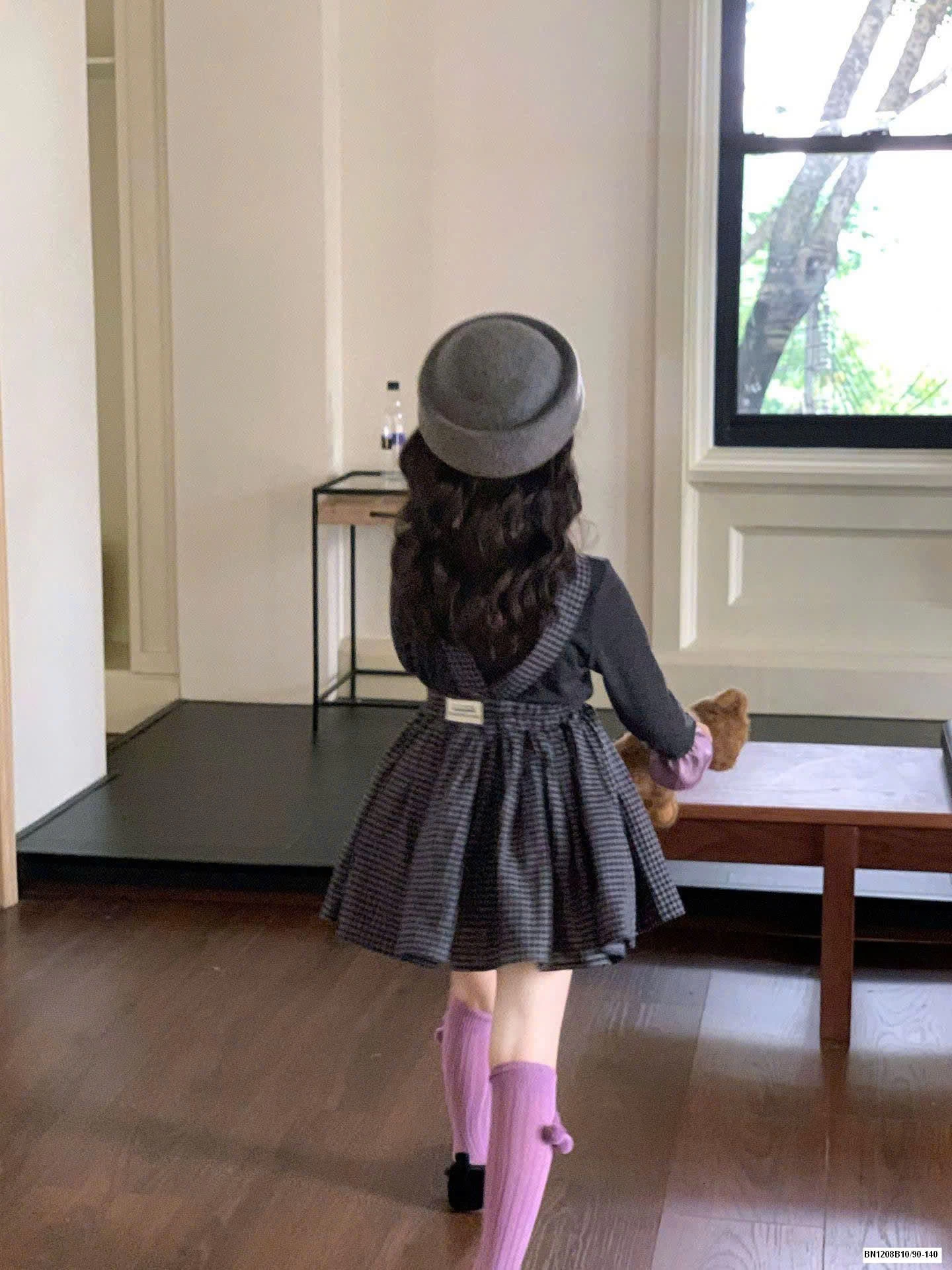 SET ÁO GIỮ NHIỆT MIX VÁY YẾM KẺ