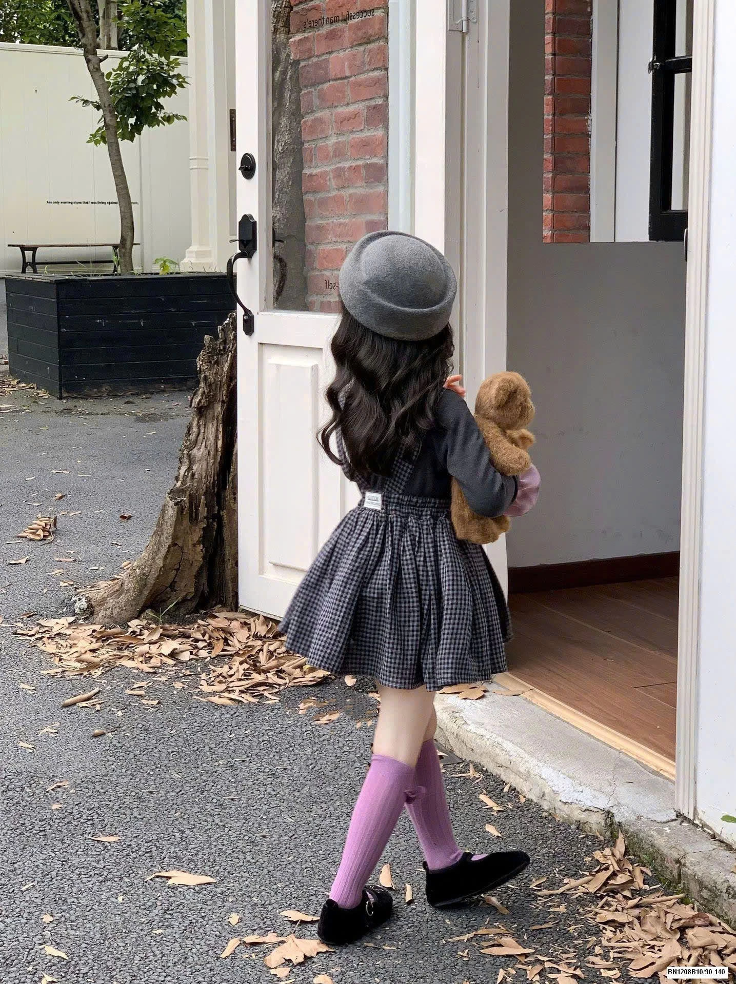 SET ÁO GIỮ NHIỆT MIX VÁY YẾM KẺ