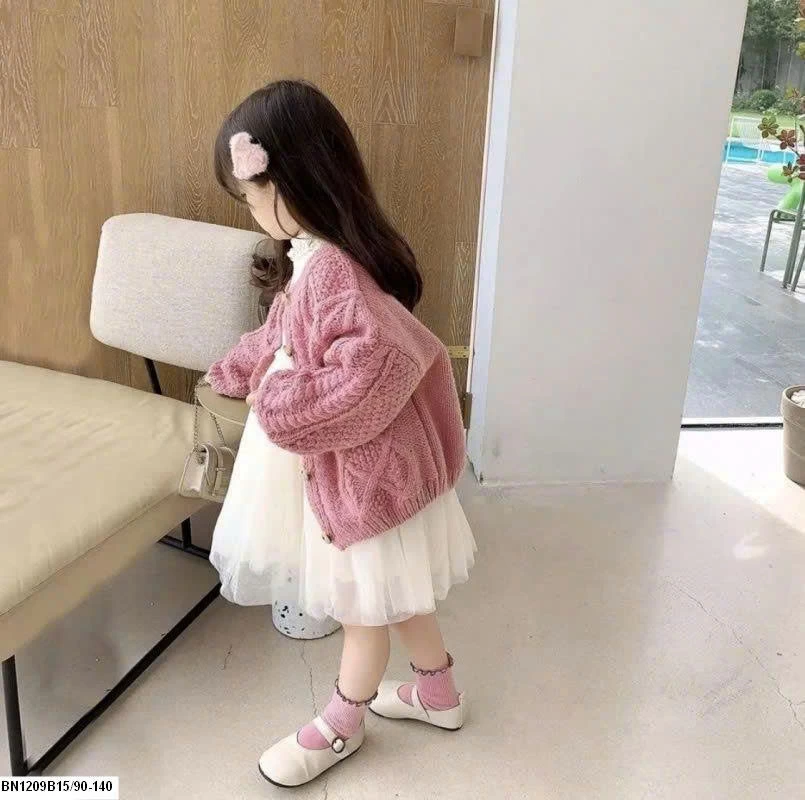 ÁO CARDIGAN LEN CHO BÉ GÁI