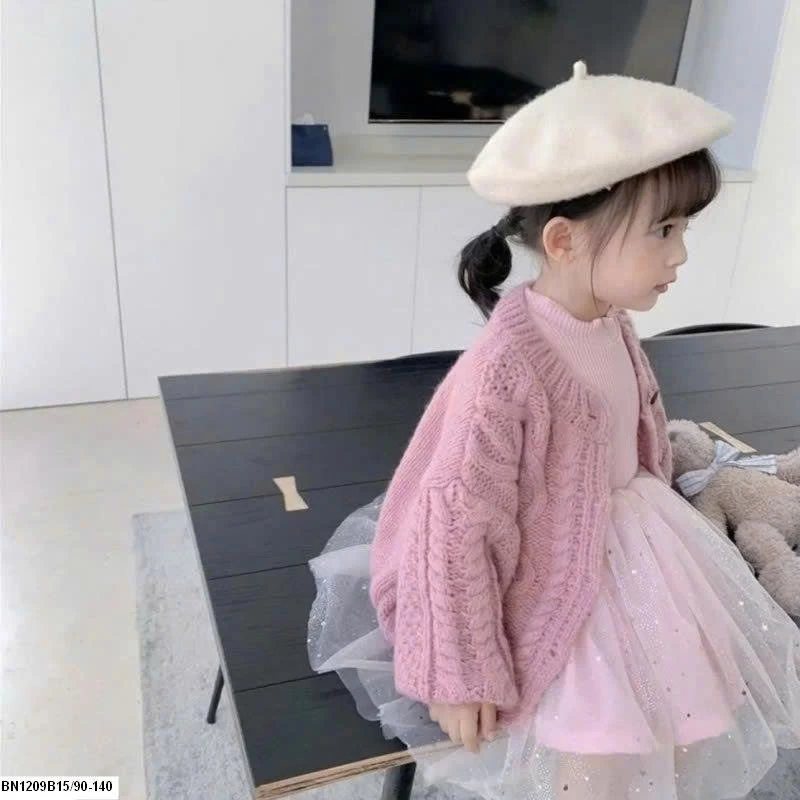 ÁO CARDIGAN LEN CHO BÉ GÁI