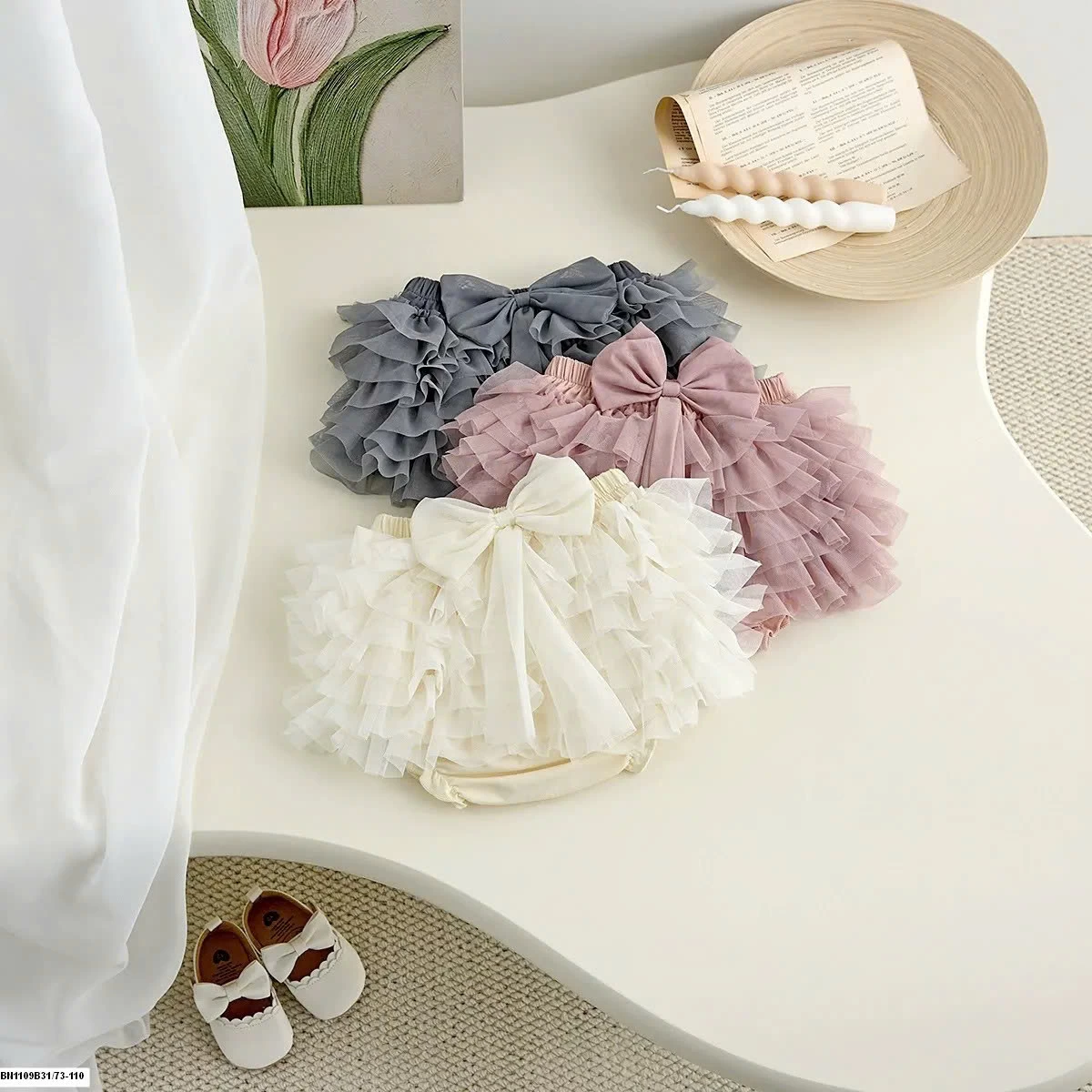 SÉT ÁO MIX QUẦN VÁY TUTU SIZE NHÍ