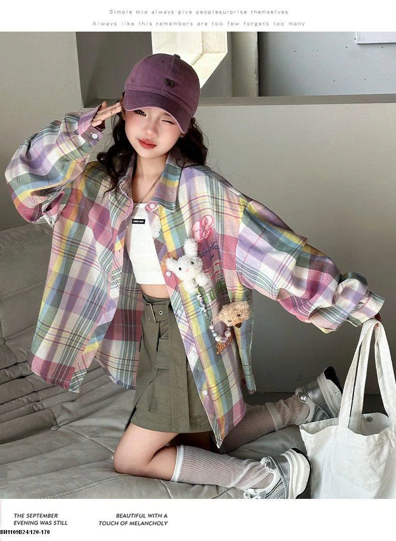 ÁO SƠ MI KẺ SẮC MÀU BG