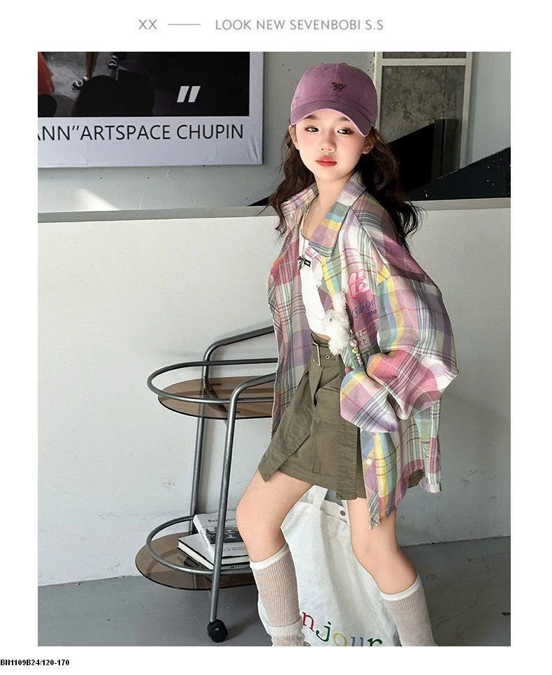 ÁO SƠ MI KẺ SẮC MÀU BG