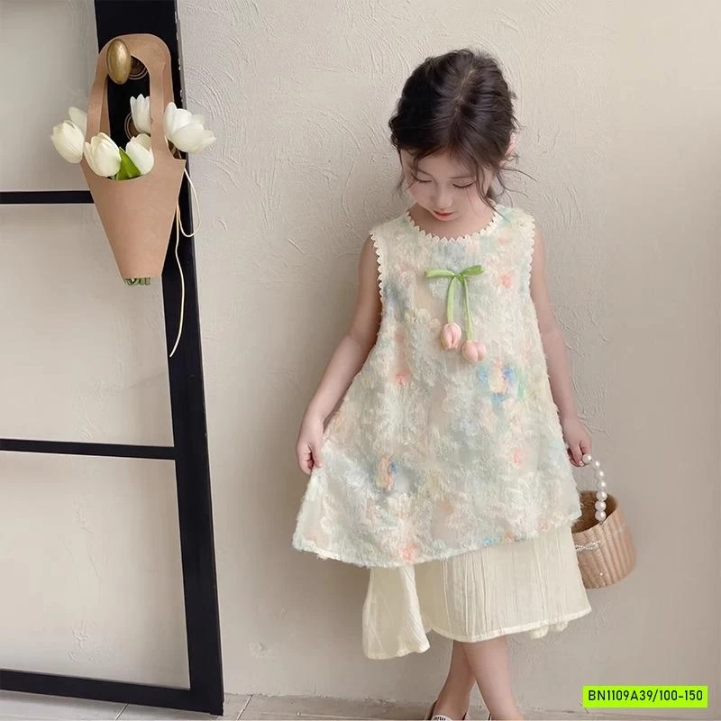 VÁY SƯỜN XÁM HOA