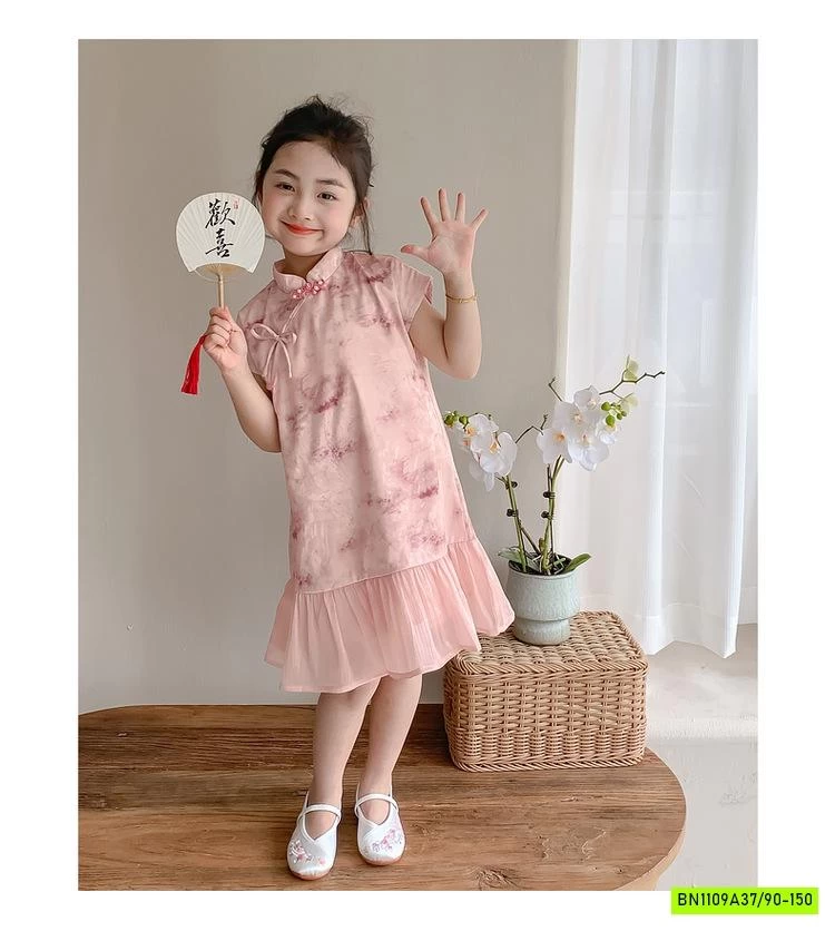 VÁY SƯỜN XÁM HỒNG XINH XẮN