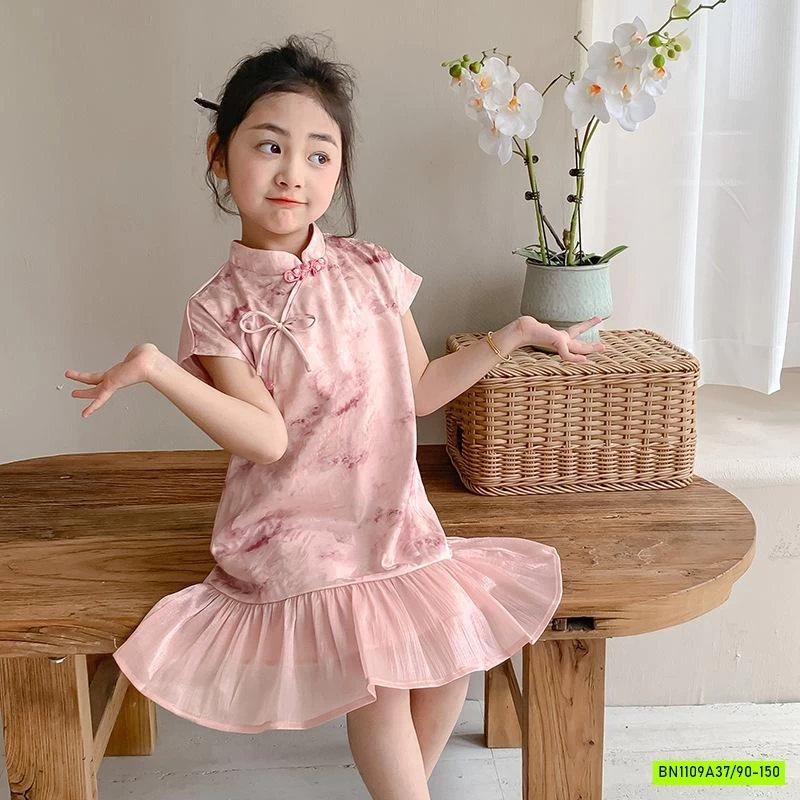 VÁY SƯỜN XÁM HỒNG XINH XẮN