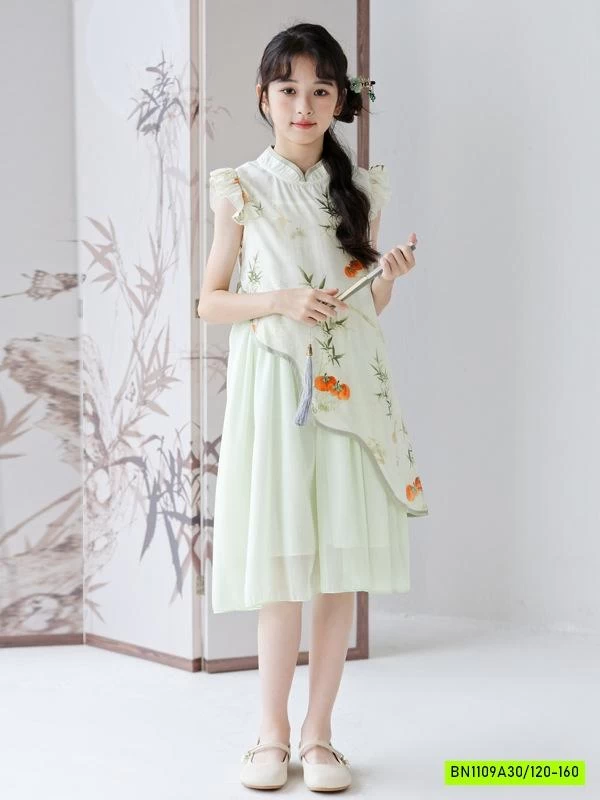 ĐẦM CỔ TRANG CÁCH TÂN 2 CHI TIẾT