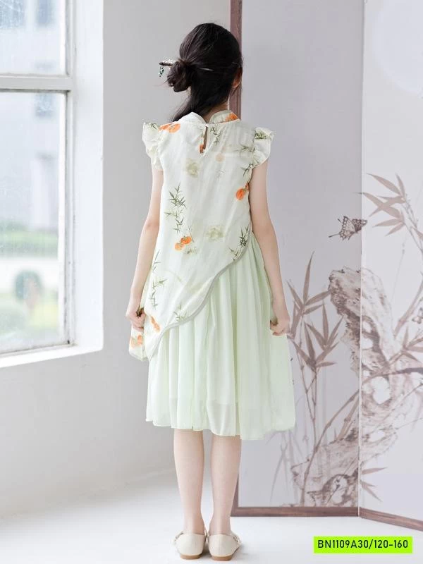 ĐẦM CỔ TRANG CÁCH TÂN 2 CHI TIẾT