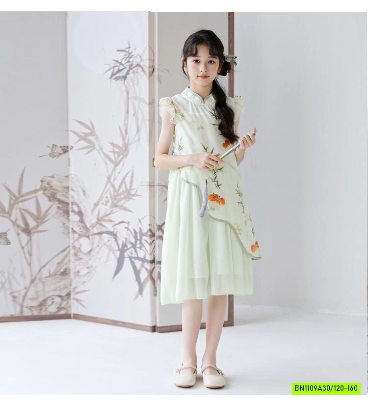 ĐẦM CỔ TRANG CÁCH TÂN 2 CHI TIẾT