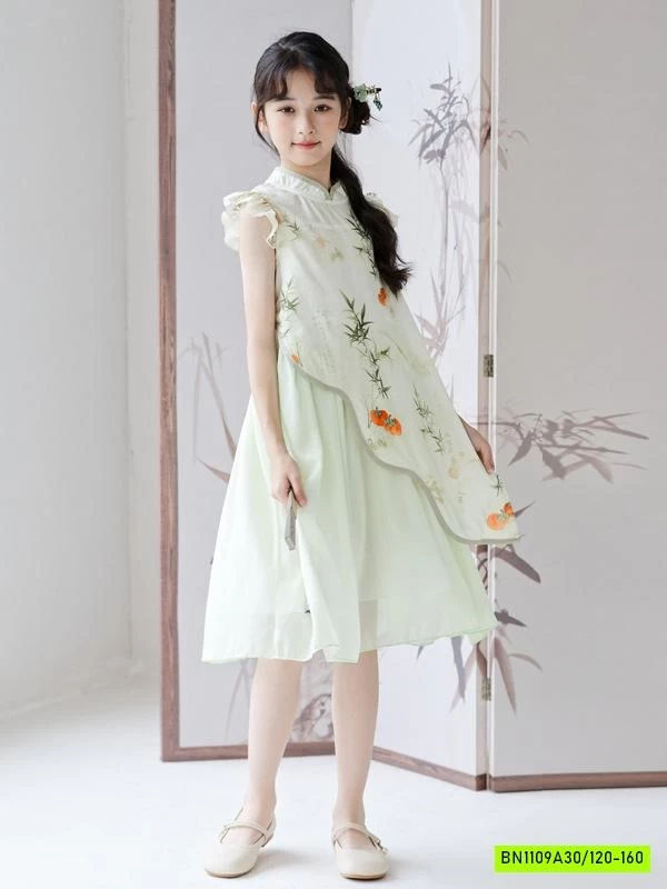 ĐẦM CỔ TRANG CÁCH TÂN 2 CHI TIẾT