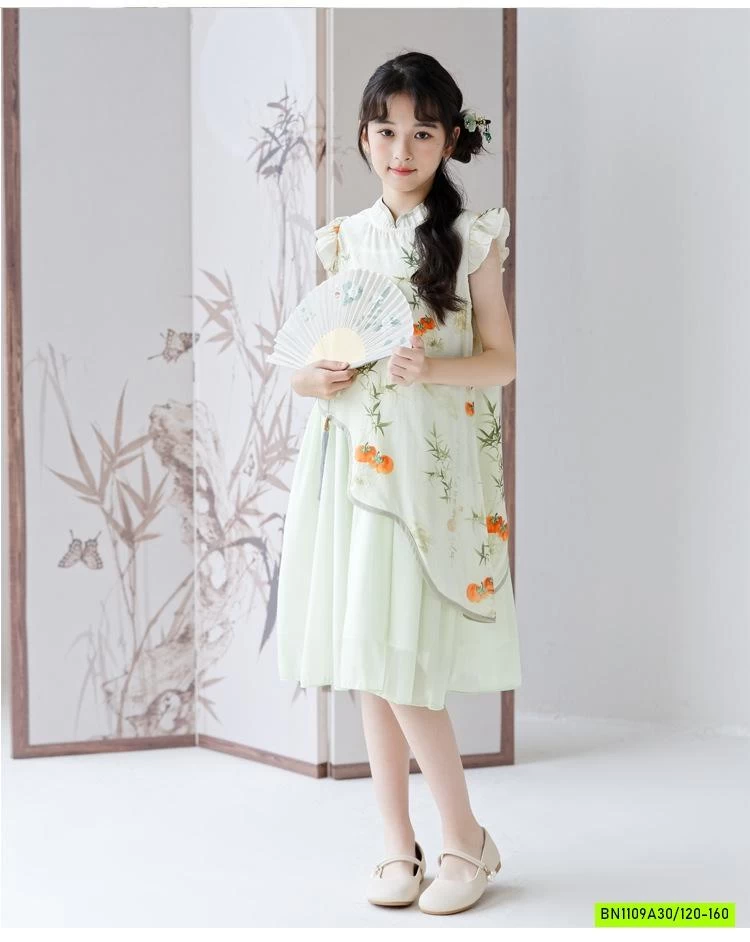 ĐẦM CỔ TRANG CÁCH TÂN 2 CHI TIẾT