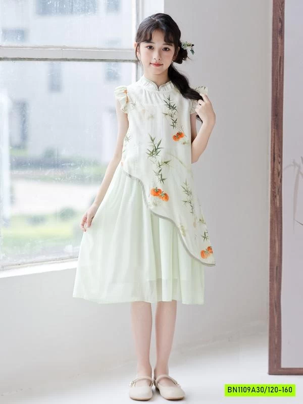 ĐẦM CỔ TRANG CÁCH TÂN 2 CHI TIẾT