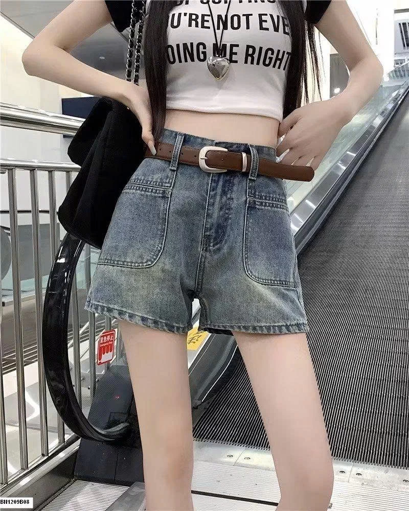 QUẦN SHORT JEANS NỮ TÚI GIẢ
