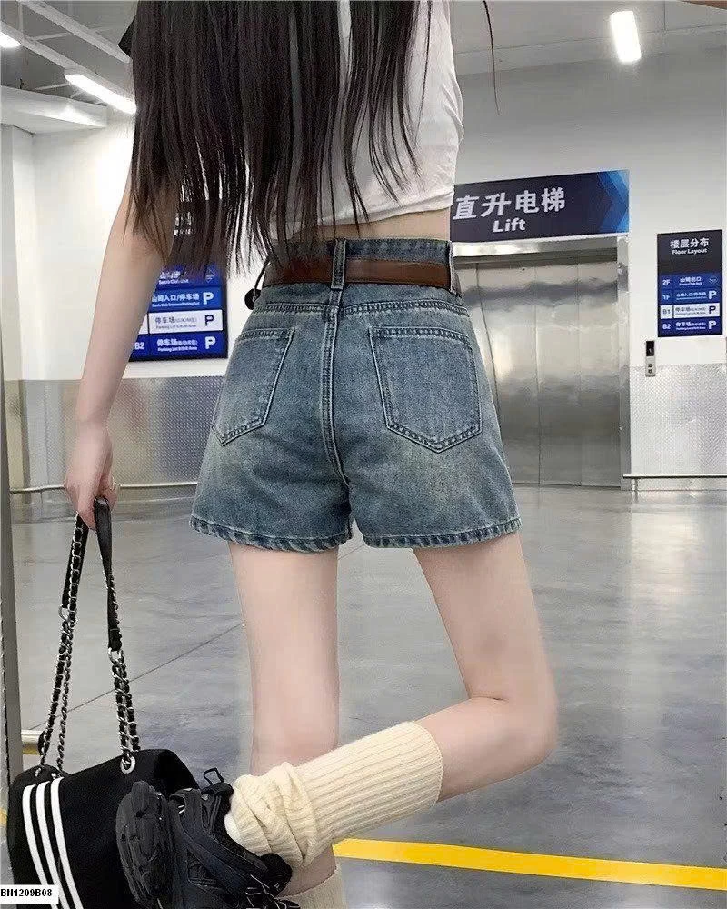 QUẦN SHORT JEANS NỮ TÚI GIẢ