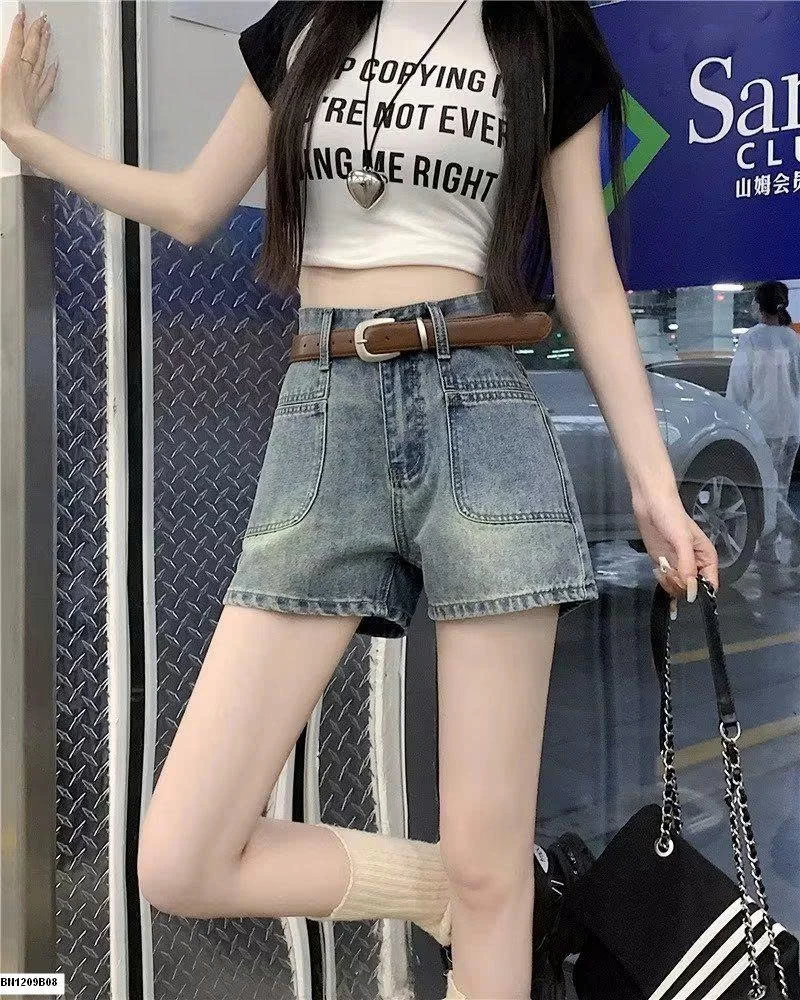 QUẦN SHORT JEANS NỮ TÚI GIẢ