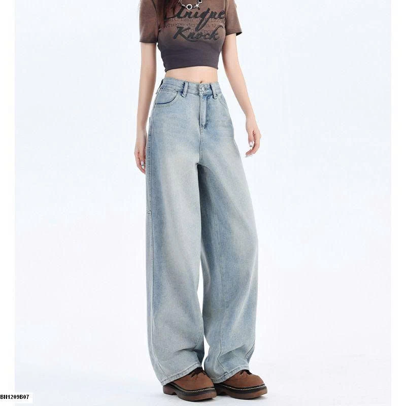 QUẦN JEANS NỮ ỐNG SUÔNG